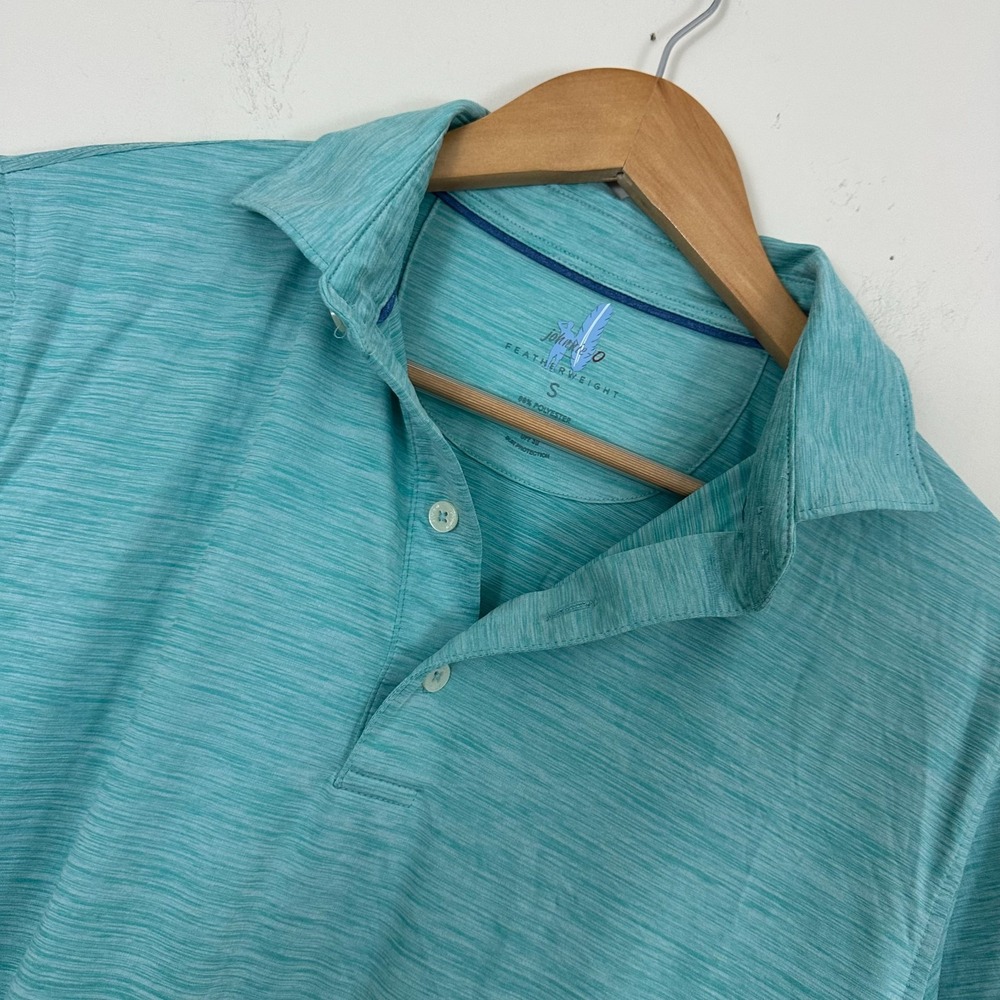 Johnnie-O Featherweight Polo Shirt Green Stretch Performance Golf Mens Small